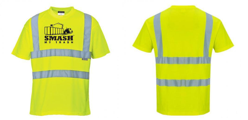 Custom Yellow Hi Vis ANSI Class 2 Safety Shirt