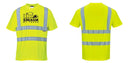 Custom Yellow Hi Vis ANSI Class 2 Safety Shirt