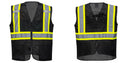 Black Safety Vest | Reflective High Visibility with Pockets