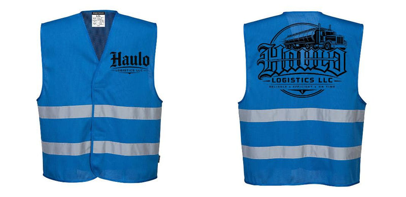 Custom Royal Blue MeshAir Reflective Safety Vest – Event & General Use