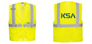 Custom Hi-Vis Yellow Safety Vest – Mesh, Reflective, Zipper Front, ANSI Class 2