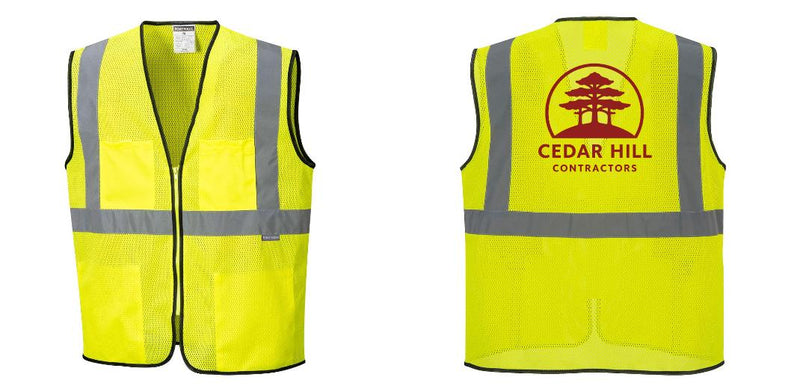 Lightweight High Visibility Yellow Tampa Mesh Vest