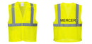 Custom Breakaway Class 2 Yellow Safety Vest Hi-Vis Reflective Breathable Mesh