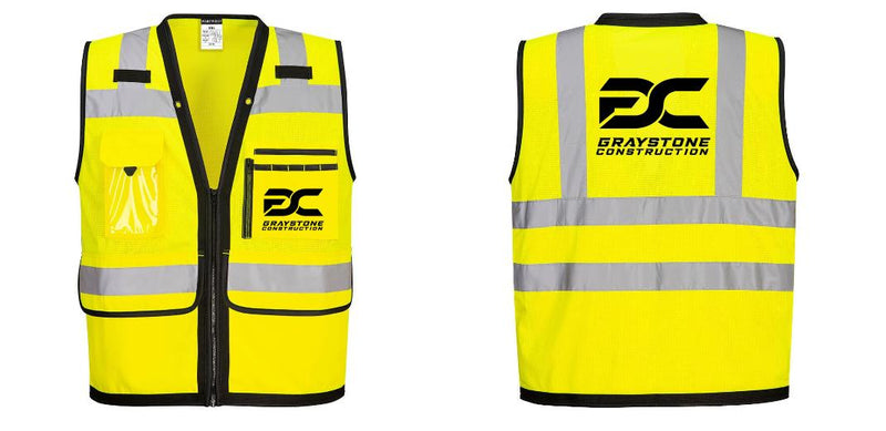 Custom Heavy Duty Hi-Vis Surveyor Vest