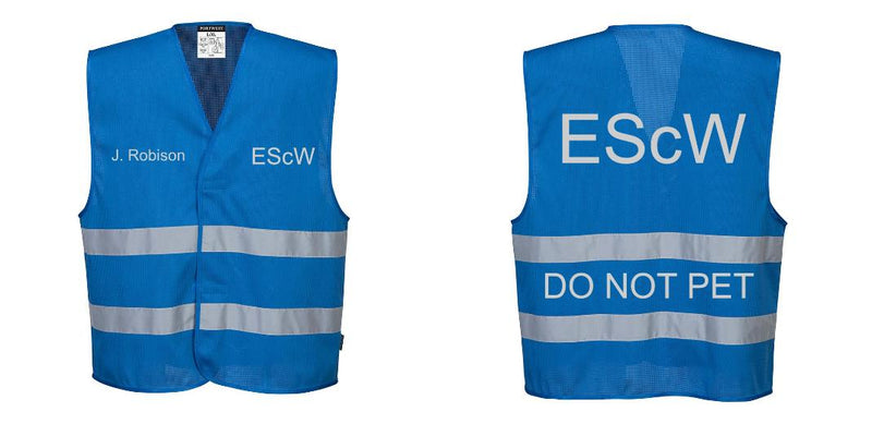 Custom Royal Blue MeshAir Reflective Safety Vest – Event & General Use