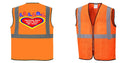Custom Lightweight High Visibility ORANGE Tampa Mesh Vest