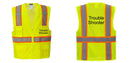 Custom Yellow Class 2 Safety Vest with Cooling Mesh Back