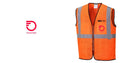 Custom Lightweight High Visibility ORANGE Tampa Mesh Vest