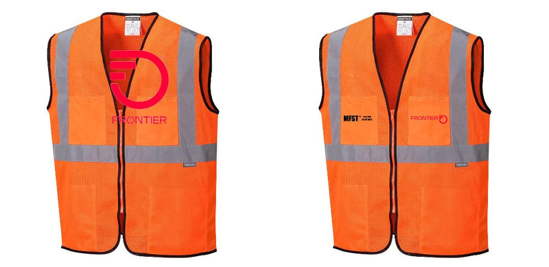 Custom Lightweight High Visibility ORANGE Tampa Mesh Vest