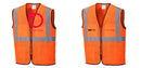 Custom Lightweight High Visibility ORANGE Tampa Mesh Vest
