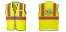 Custom Yellow Mesh Class 2 Reflective Safety Vest with Pockets