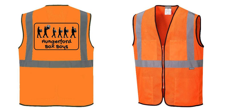 Custom Lightweight High Visibility ORANGE Tampa Mesh Vest