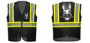 Custom Black Safety Vest Reflective High Visibility with Pockets