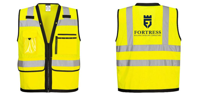 Custom Heavy Duty Hi-Vis Surveyor Vest