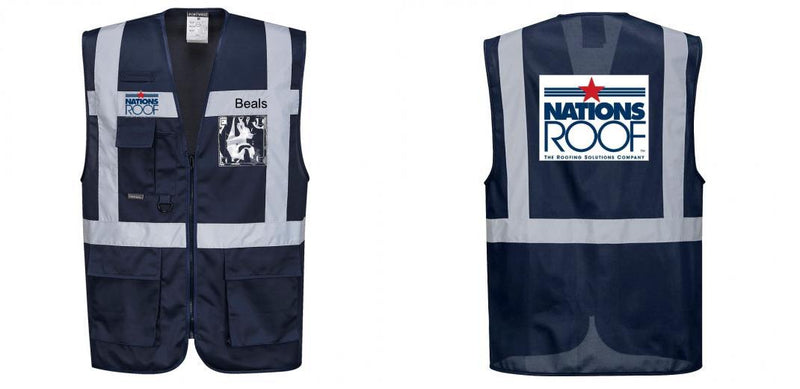 Custom NAVY Professional Executive Style Safety Vest