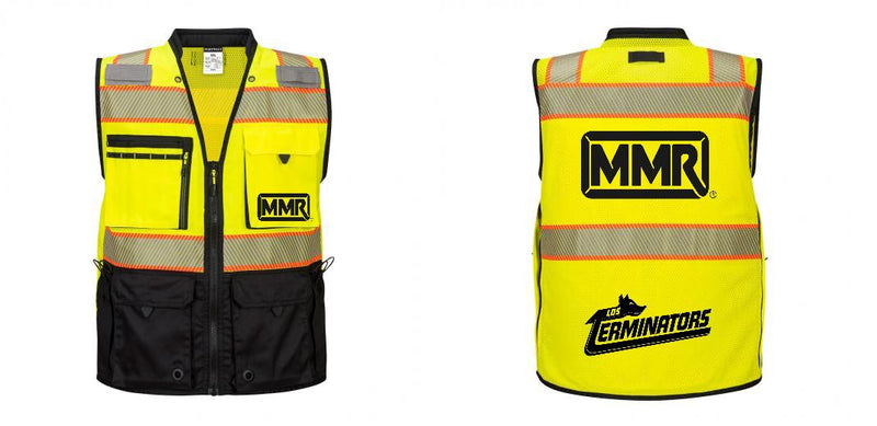 Custom Premium Two-toned Surveyor Safety Vest with Segmented Tape