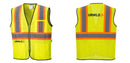 Custom Yellow Mesh Class 2 Reflective Safety Vest with Pockets