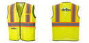 Custom Yellow Mesh Class 2 Reflective Safety Vest with Pockets
