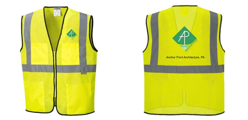 Lightweight High Visibility Yellow Tampa Mesh Vest