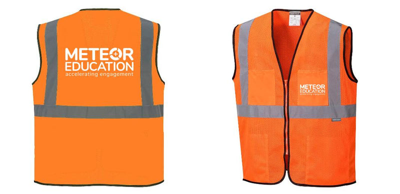Custom Lightweight High Visibility ORANGE Tampa Mesh Vest