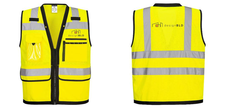 Custom Heavy Duty Hi-Vis Surveyor Vest