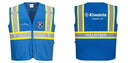 Custom Royal Blue Safety Vest Reflective High Visibility with Pockets