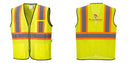 Custom Yellow Mesh Class 2 Reflective Safety Vest with Pockets