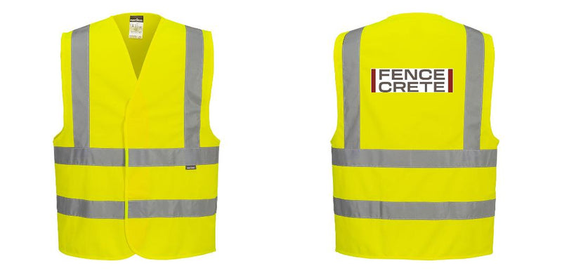 Custom Logo Reflective Yellow Safety Vest - ANSI Class 2