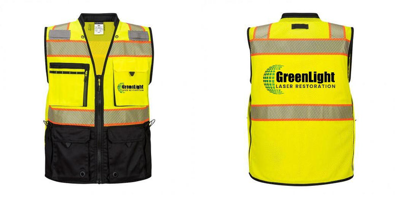 Custom Premium Two-toned Surveyor Safety Vest with Segmented Tape
