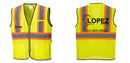 Custom Yellow Mesh Class 2 Reflective Safety Vest with Pockets