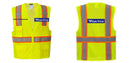 Custom Yellow Class 2 Safety Vest with Cooling Mesh Back