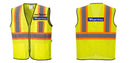 Custom Yellow Mesh Class 2 Reflective Safety Vest with Pockets