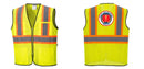 Custom Yellow Mesh Class 2 Reflective Safety Vest with Pockets