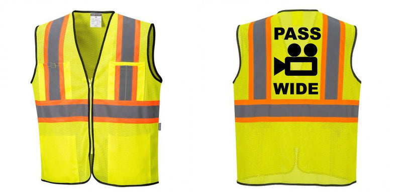 Custom Yellow Mesh Class 2 Reflective Safety Vest with Pockets