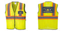 Custom Yellow Mesh Class 2 Reflective Safety Vest with Pockets