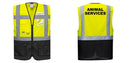 Custom Warsaw Yellow and Black Professional Style Safety Vest