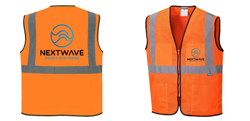 Custom Lightweight High Visibility ORANGE Tampa Mesh Vest