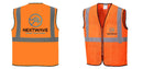 Custom Lightweight High Visibility ORANGE Tampa Mesh Vest