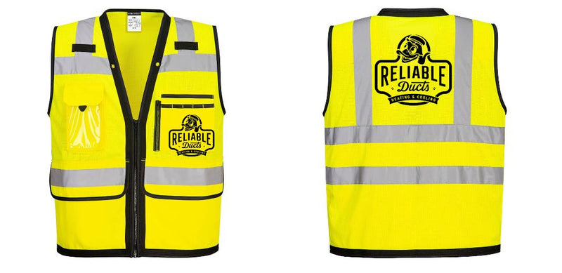 Custom Heavy Duty Hi-Vis Surveyor Vest