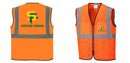 Custom Lightweight High Visibility ORANGE Tampa Mesh Vest