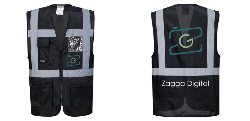 Custom Black Professional Executive Style Safety Vest