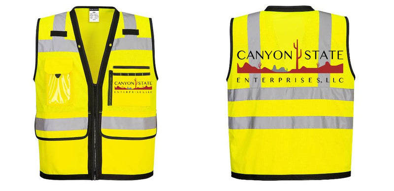 Custom Heavy Duty Hi-Vis Surveyor Vest