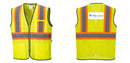 Custom Yellow Mesh Class 2 Reflective Safety Vest with Pockets