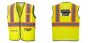 Custom Yellow Mesh Class 2 Reflective Safety Vest with Pockets