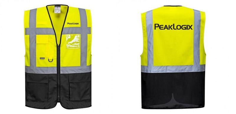 Custom Warsaw Yellow and Black Professional Style Safety Vest