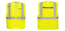 Custom Hi-Vis Yellow Safety Vest – Mesh, Reflective, Zipper Front, ANSI Class 2