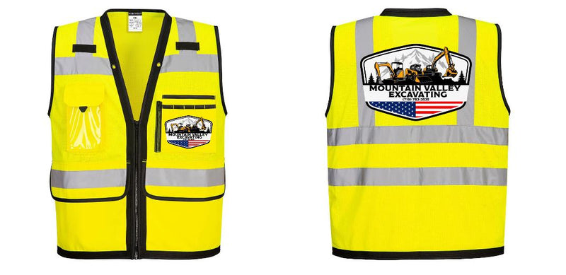 Custom Heavy Duty Hi-Vis Surveyor Vest