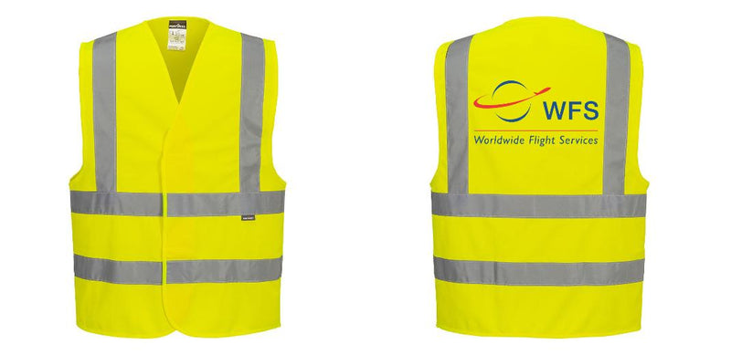 Custom Logo Reflective Yellow Safety Vest - ANSI Class 2