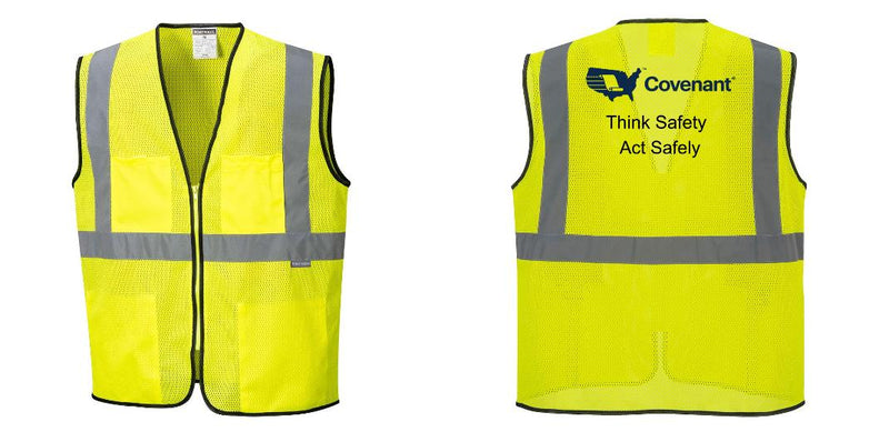 Lightweight High Visibility Yellow Tampa Mesh Vest