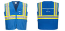 Custom Royal Blue Safety Vest Reflective High Visibility with Pockets